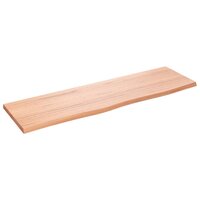 Wastafelblad 100x30x2 cm behandeld massief hout lichtbruin 2