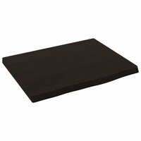 Wastafelblad 40x30x2 cm behandeld massief hout donkerbruin 2