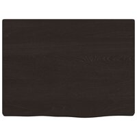Wastafelblad 40x30x2 cm behandeld massief hout donkerbruin 3