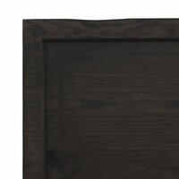 Wastafelblad 40x30x(2-6) cm behandeld massief hout donkerbruin 6