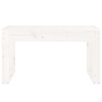 Tuinbank 80x38x45 cm massief grenenhout wit 3