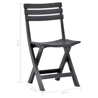 Tuinstoelen inklapbaar 2 st kunststof antraciet 9