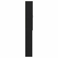 Wasmachinekast 64x25,5x190 cm zwart eikenkleur 7