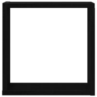 Wandschappen kubus 2 st 30x15x30 cm bewerkt hout zwart eiken 6