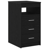 Ladekast 40x50x76 cm bewerkt hout zwart eikenkleurig 2