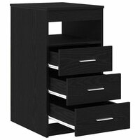 Ladekast 40x50x76 cm bewerkt hout zwart eikenkleurig 5