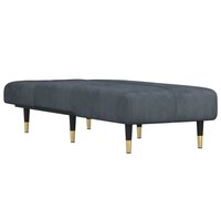 Chaise longue fluweel donkergrijs 3