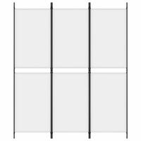 Kamerscherm met 3 panelen 150x180 cm stof wit 3