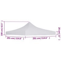 Partytentdak 3x3 m wit 4