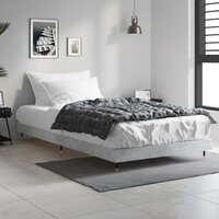 Bedframe bewerkt hout betongrijs 90x190 cm   3