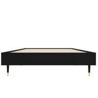 Bedframe bewerkt hout zwart 75x190 cm 6