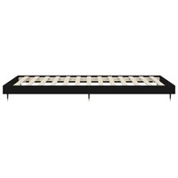 Bedframe bewerkt hout zwart 75x190 cm 7
