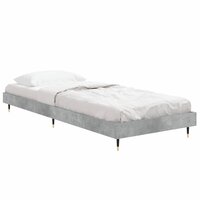 Bedframe bewerkt hout betongrijs 75x190 cm 4