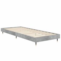 Bedframe bewerkt hout betongrijs 75x190 cm 5