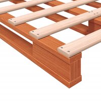Palletbed massief grenenhout wasbruin 140x200 cm 7