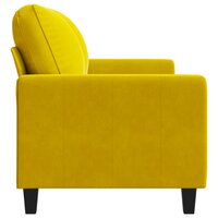 Tweezitsbank 120 cm fluweel geel 5