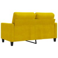 Tweezitsbank 120 cm fluweel geel 6