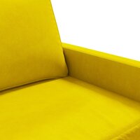 Tweezitsbank 120 cm fluweel geel 7