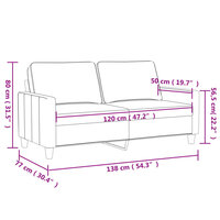 Tweezitsbank 120 cm fluweel geel 9