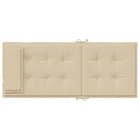Stoelkussens 2 st hoge rug oxford stof beige 7
