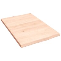 Wastafelblad 40x60x2 cm onbehandeld massief hout 2