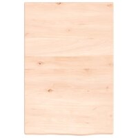 Wastafelblad 40x60x2 cm onbehandeld massief hout 3