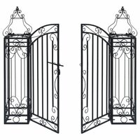 Poort decoratief 122x20,5x100 cm smeedijzer 3