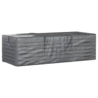Opbergtassen tuinkussens 2 st 135x40x55 cm polyetheen zwart 6