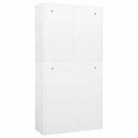 Kantoorkast 90x40x180 cm staal wit 4