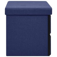 Opbergbank inklapbaar 76x38x38 cm kunstlinnen blauw 4