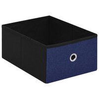 Opbergbank inklapbaar 76x38x38 cm kunstlinnen blauw 7