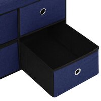 Opbergbank inklapbaar 76x38x38 cm kunstlinnen blauw 8