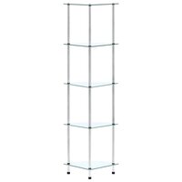 Kastje 5-laags 30x30x130 cm gehard glas transparant 2