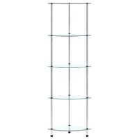 Kastje 5-laags 30x30x130 cm gehard glas transparant 3