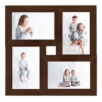 Fotolijst voor 4x(13x18 cm) foto MDF donkerbruin 2