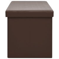 Opbergbank inklapbaar PVC bruin 4