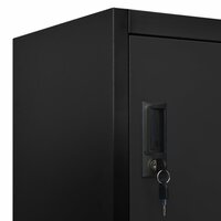 Lockerkast 90x40x180 cm staal zwart 7