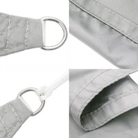 Zonnezeil 2,5x2,5 m 100% polyester oxford lichtgrijs 6