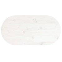 Tafelblad ovaal 60x30x2,5 cm massief grenenhout wit 4