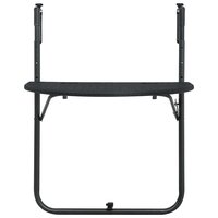 Balkontafel hangend 60x64x83,5 cm rattan-look kunststof zwart 2