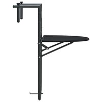 Balkontafel hangend 60x64x83,5 cm rattan-look kunststof zwart 3