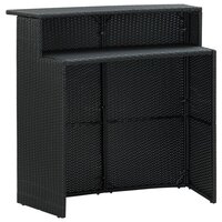 Tuinbartafel 120x55x110 cm poly rattan zwart 3