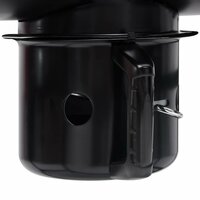 Barbecuevat met wielen en schappen 115x85x95 cm staal zwart 8