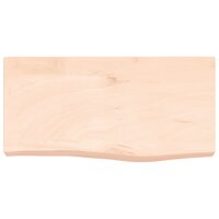 Wastafelblad 60x30x(2-6) cm onbehandeld massief hout 3