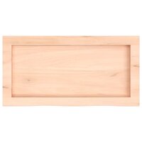 Wastafelblad 60x30x(2-6) cm onbehandeld massief hout 4