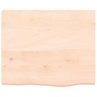 Wastafelblad 60x50x(2-4) cm onbehandeld massief hout 3