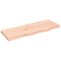 Wastafelblad 80x30x(2-4) cm onbehandeld massief hout 2