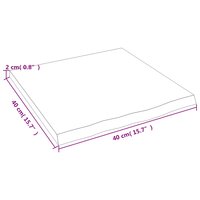 Wastafelblad 40x40x2 behandeld massief hout lichtbruin 6