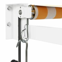 Luifel elektrisch uitschuifbaar 3,5x2,5 m geel en wit 7