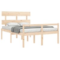 Seniorenbed met hoofdbord massief hout 4